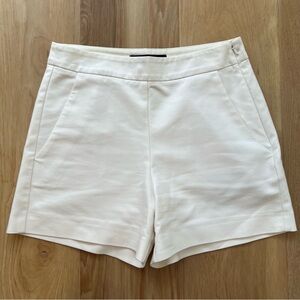 Hallhuber White High Waist Shorts Size 2